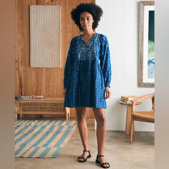 Nwt Faherty Soltice Mini Dress Xs